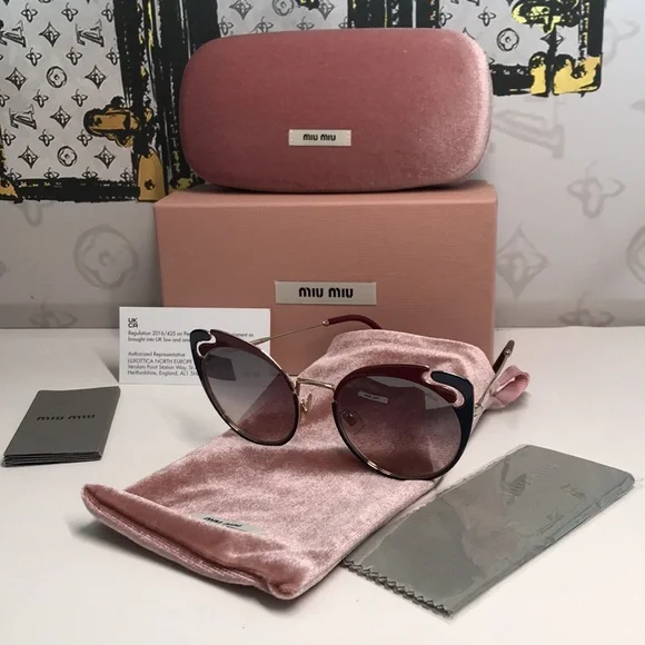 ?- New Authentic Miu Miu MU 57TS HB5GR0* 3N Metal Women 